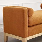 Elegant Upholstered Bench,with Wood Legs