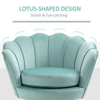 HOMCOM Elegant Velvet Fabric Accent Chair/Leisure Club Chair with Gold Metal Legs for Living Room - 29.5 x 24.75 x 28.75