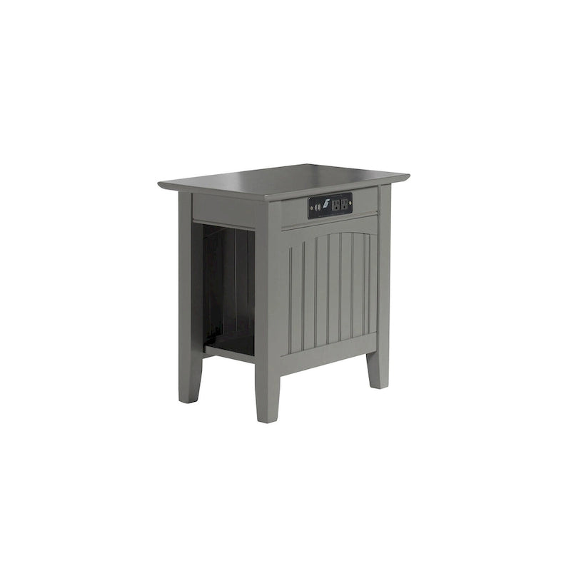 AFI Nantucket Chair Side Table with Built-in Charger