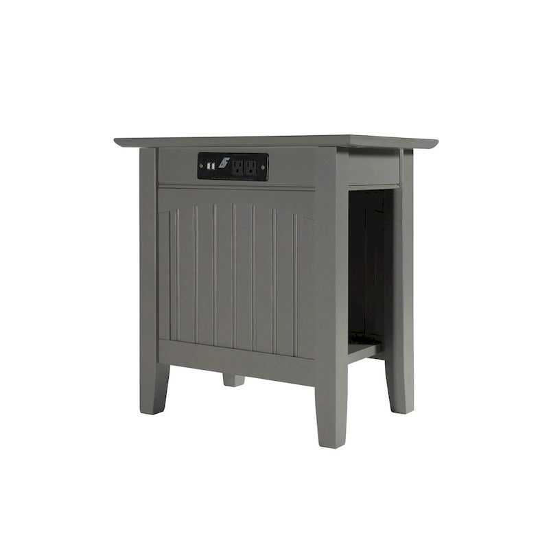 AFI Nantucket Chair Side Table with Built-in Charger