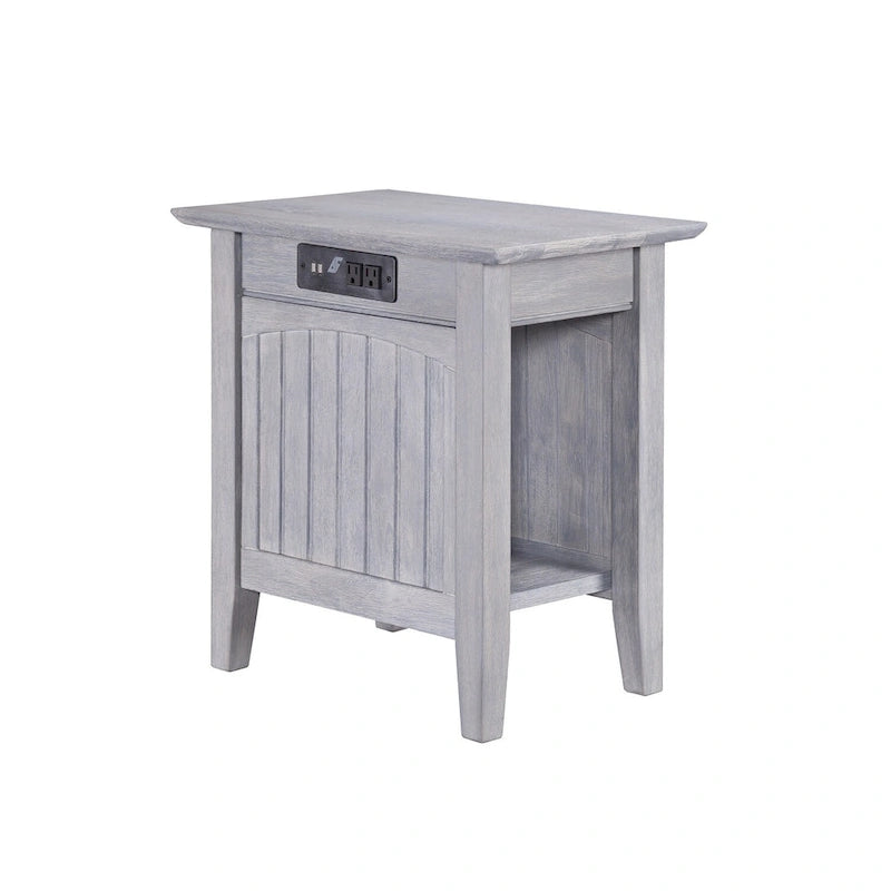 AFI Nantucket Chair Side Table with Built-in Charger