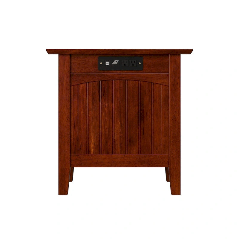 AFI Nantucket Chair Side Table with Built-in Charger