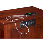 AFI Nantucket Chair Side Table with Built-in Charger