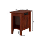AFI Nantucket Chair Side Table with Built-in Charger