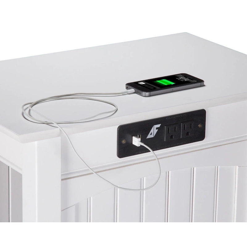 AFI Nantucket Chair Side Table with Built-in Charger