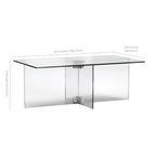 Silver Orchid Carlisle Glass Coffee Table