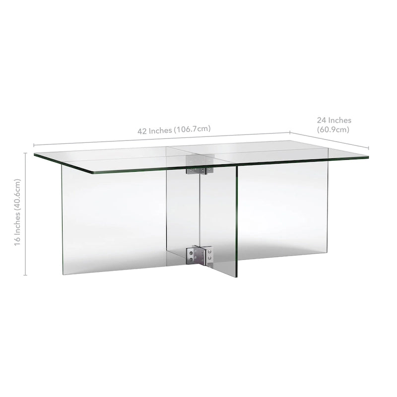 Silver Orchid Carlisle Glass Coffee Table