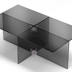 Silver Orchid Carlisle Glass Coffee Table