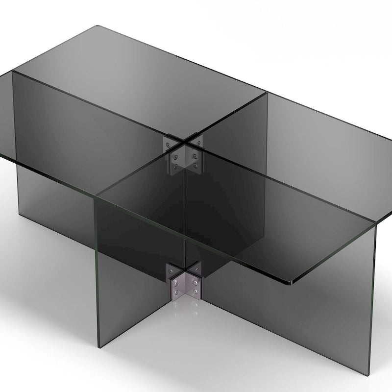 Silver Orchid Carlisle Glass Coffee Table