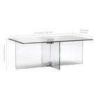 Silver Orchid Carlisle Glass Coffee Table