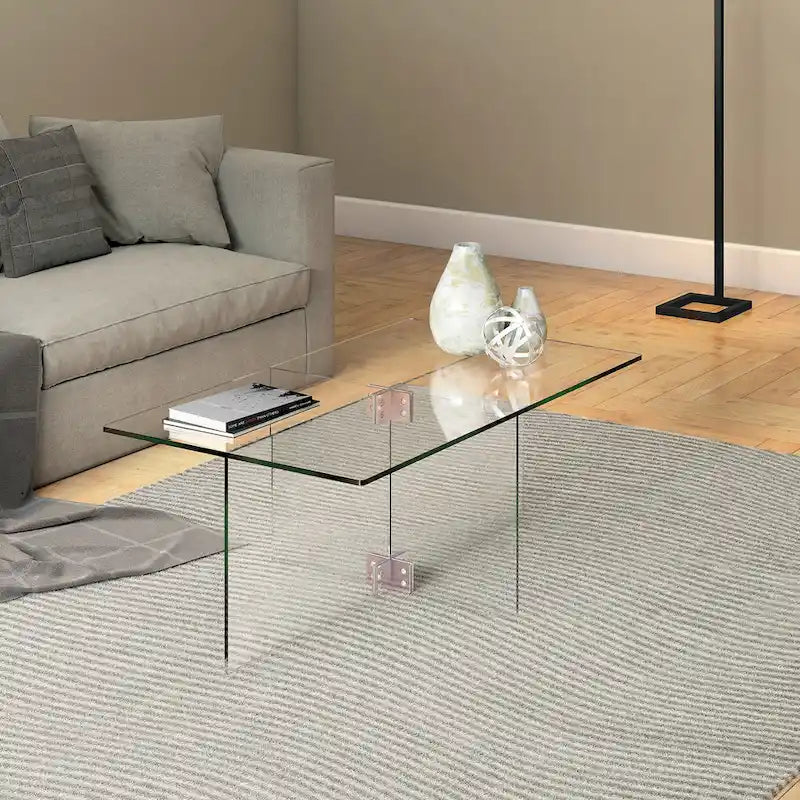 Silver Orchid Carlisle Glass Coffee Table