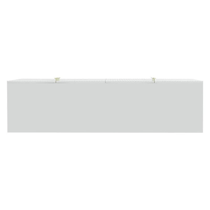 White 4-Door Sideboard with Gold Handles - 60 Inch