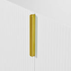 White 4-Door Sideboard with Gold Handles - 60 Inch