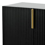 White 4-Door Sideboard with Gold Handles - 60 Inch