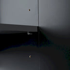 White 4-Door Sideboard with Gold Handles - 60 Inch