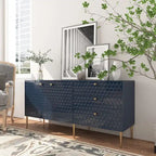Mobile TV/credenza a 2 ante con gambe dorate
