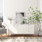 Mobile TV/credenza a 2 ante con gambe dorate