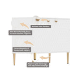 Mobile TV/credenza a 2 ante con gambe dorate