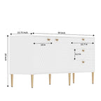 Mobile TV/credenza a 2 ante con gambe dorate