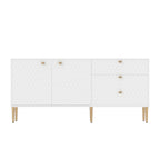 Mobile TV/credenza a 2 ante con gambe dorate
