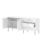 Mobile TV/credenza a 2 ante con gambe dorate