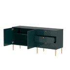 Mobile TV/credenza a 2 ante con gambe dorate