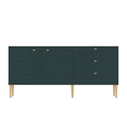 Mobile TV/credenza a 2 ante con gambe dorate