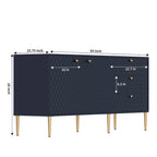Mobile TV/credenza a 2 ante con gambe dorate