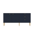 Mobile TV/credenza a 2 ante con gambe dorate
