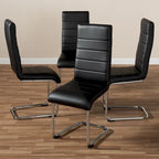 Modern Faux Leather Dining Chair 4-Piece Set by Baxton Studio