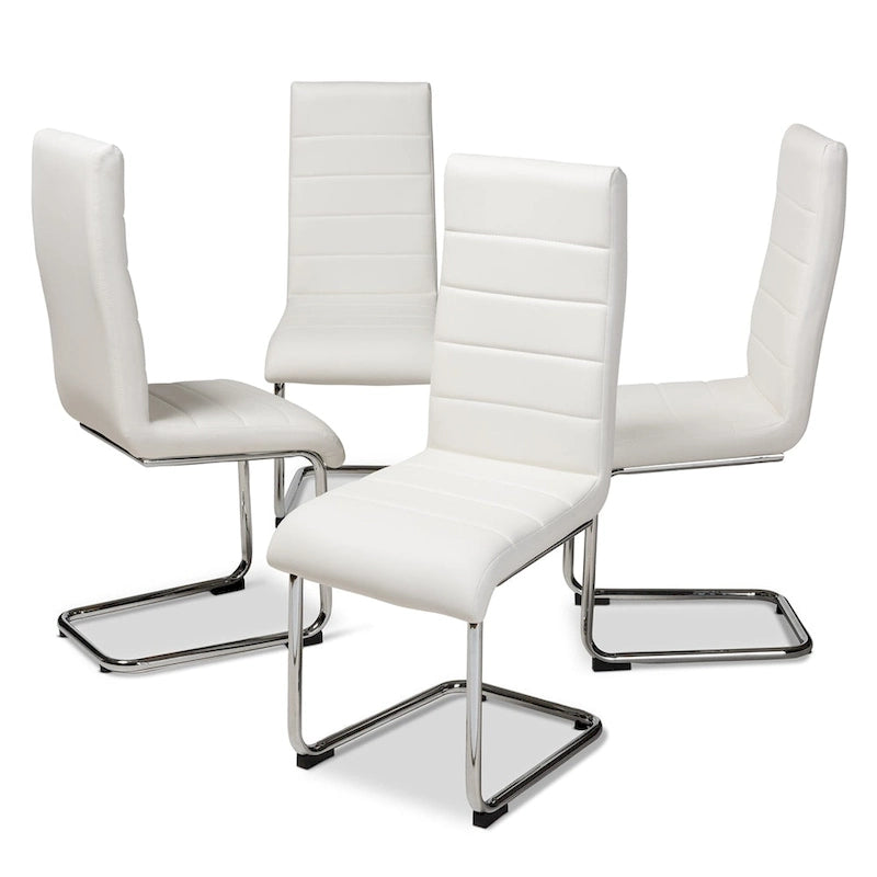 Modern Faux Leather Dining Chair 4-Piece Set by Baxton Studio