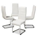 Modern Faux Leather Dining Chair 4-Piece Set by Baxton Studio