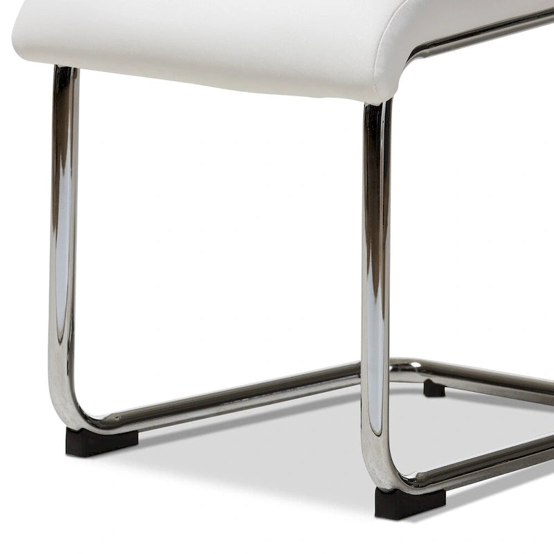 Modern Faux Leather Dining Chair 4-Piece Set by Baxton Studio