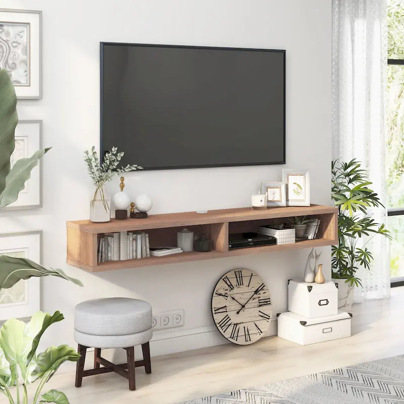 Rydstorp Modern 60-inch 2-Shelf Wall-mounted TV Console by Carson Carrington