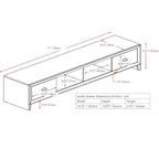Lakewood Extra Wide Low Profile TV Stand, for TVs up to 85