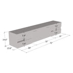 Metro EF Wall Mounted Electric Fireplace 72 TV Stand