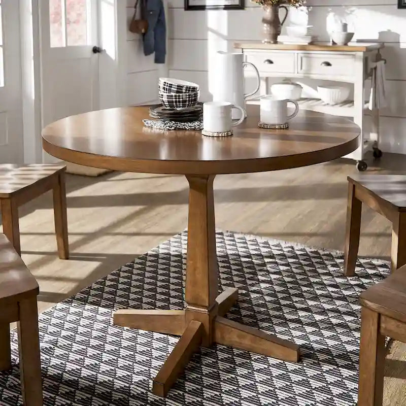Eleanor Round Two-Tone Dining Table by iNSPIRE Q Classic