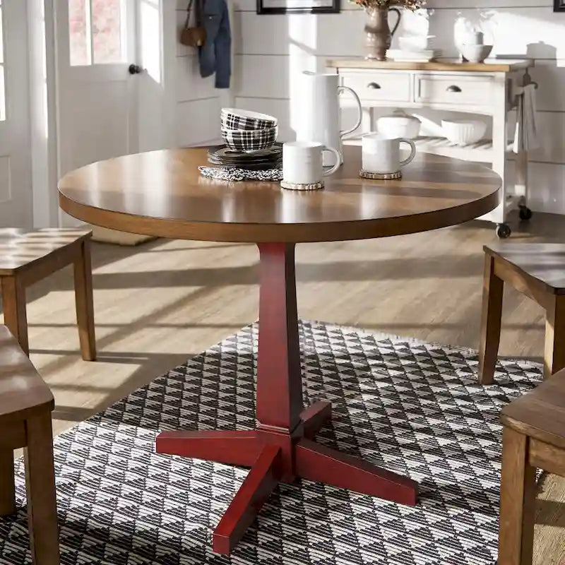 Eleanor Round Two-Tone Dining Table by iNSPIRE Q Classic