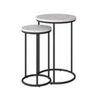 Set di 2 tavolini impilabili rotondi Fort Worth