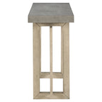 Console Table with Industrial-inspired Concrete Wood Top