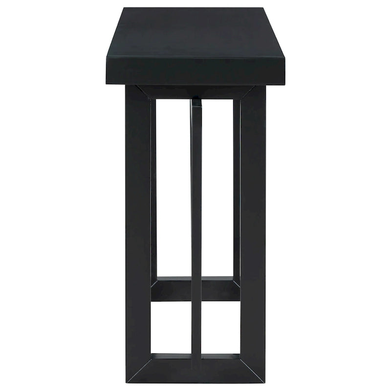 Console Table with Industrial-inspired Concrete Wood Top