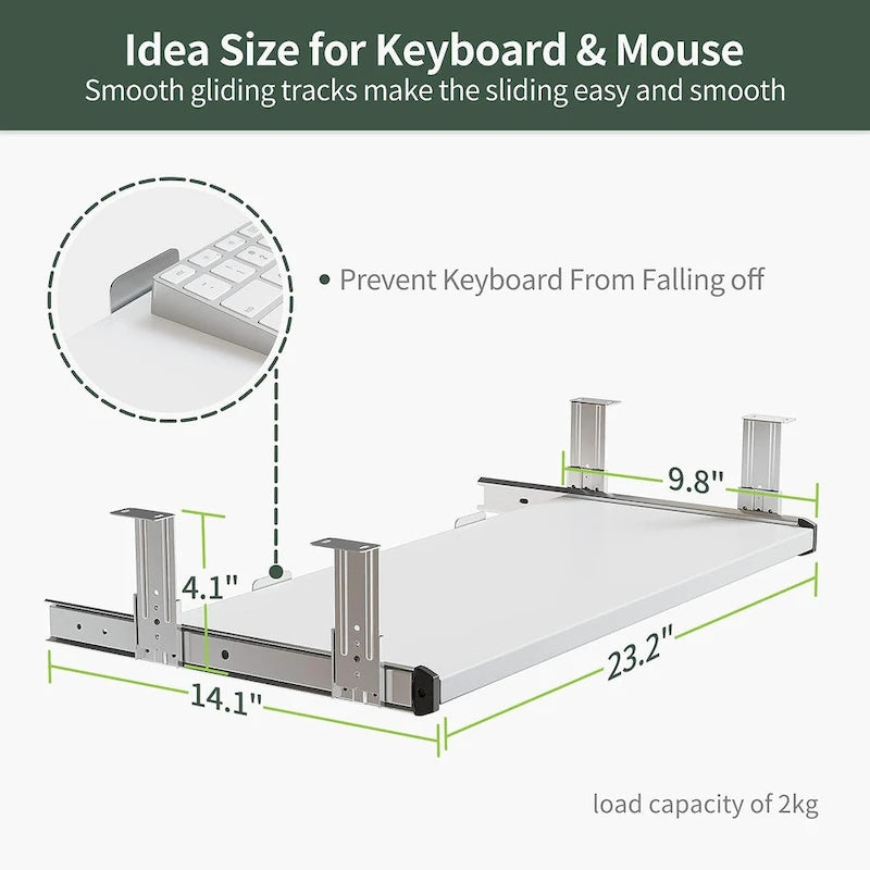FEZIBO/Home Office Furniture/Wood/Desk With Keyboard Tray/Desks