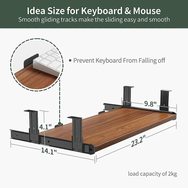 FEZIBO/Home Office Furniture/Wood/Desk With Keyboard Tray/Desks