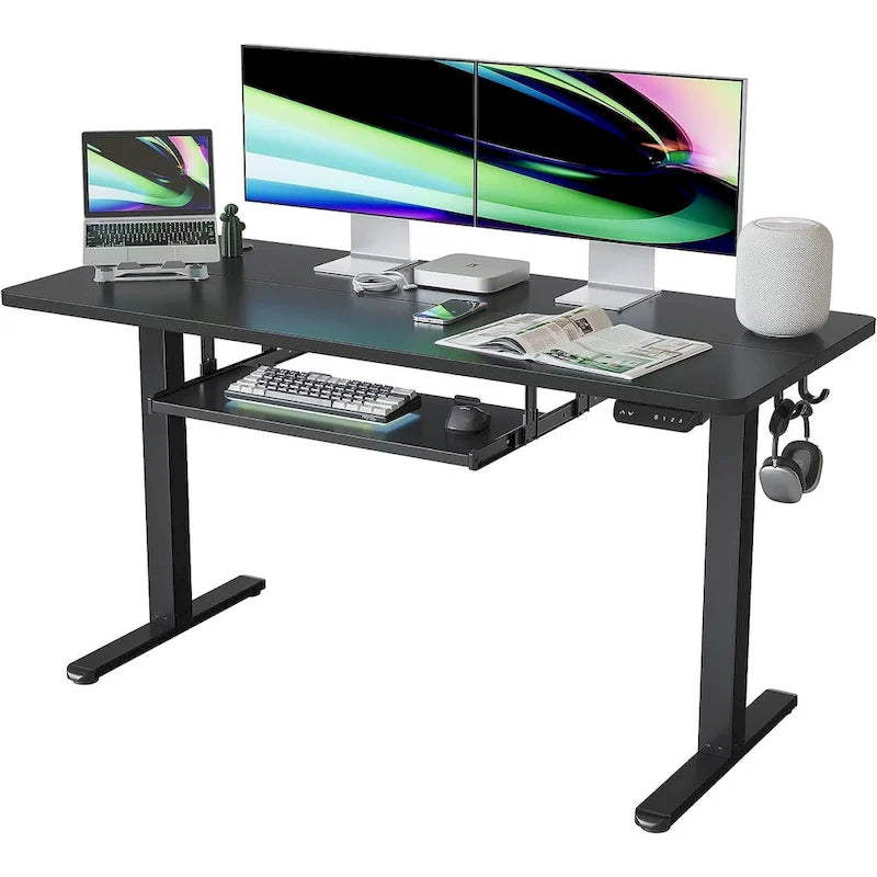 FEZIBO/Home Office Furniture/Wood/Desk With Keyboard Tray/Desks