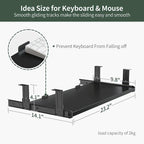 FEZIBO/Home Office Furniture/Wood/Desk With Keyboard Tray/Desks