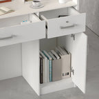 Kerrogee 47.2L Reception Counter Desk with Lockable Drawers Table