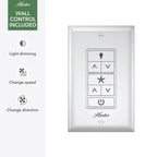Hunter 72 Downtown Windmill Outdoor Ceiling Fan & Wall Control - Damp Rated - Industrial, Modern - ENERGY STAR!