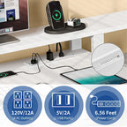 Moasis L Shaped Gaming Desk LED 65 Inch Computer Corner Desk with Monitor Stand and Storage Cabinet