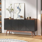 55 inch Buffet Cabinet Kitchen Sideboard Buffet Table Coffee Bar with Storage and Doors for Dining Room Living Room Entryway