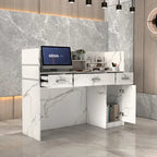3-Drawer Reception Desk Reception Table Computer Writing Desk Working